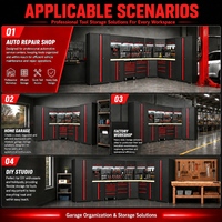 Gabinete de Almacenamiento de Acero Resistente para Garaje y Taller, con Dimensiones Personalizables, para Reparación Automotriz y Uso Industrial