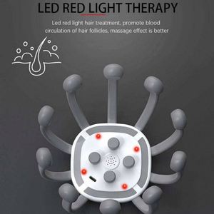 เครื่องนวดศีรษะแบบปลาหมึกพร้อมเพลง บลูทูธ ระบบสั่งงานด้วยเสียง เครื่องนวดอัตโนมัติเต็มรูปแบบ ระบบสั่นไฟฟ้า ผ่อนคลายหนังศีรษะ - Product Image 5