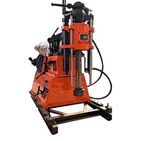Foreuse rotative portable de 180 m avec pompe 220 V et moteur diesel, petite foreuse de puits pour roche et sol, composant moteur