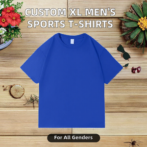 Camiseta de Hombre de Talla Grande, Holgada, Lisa, con Cuello Redondo, de Poliéster/Rayón Ecológico de Alta Calidad, para Impresión por Transferencia de Calor con Logotipo Personalizado - Product Image 2