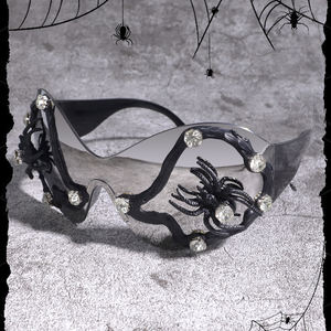 <span class=keywords><strong>2025</strong></span>新しいファッションY2k未来的な特大ラップアラウンド高級ブランドデザイナーハロウィーンリムレススパイダーカメラサングラスユニセックス - Product Image 3