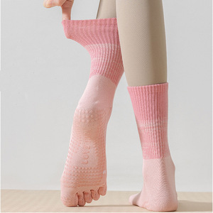 Calcetines de <span class=keywords><strong>Yoga</strong></span> para Mujer, Antideslizantes, Calcetines de Pilates de Algodón con Agarre Antideslizante para Gimnasio, Entrenamiento, Transpirables y que Absorben la Humedad - Product Image 4