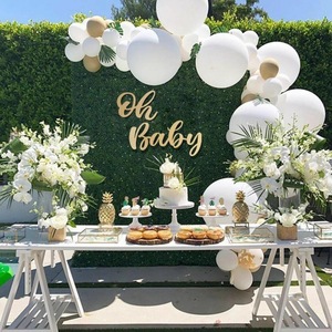 En stock: Adhesivos de pared de madera Oh Baby para bebés, niños y niñas, decoraciones para fiestas de cumpleaños, piezas de madera para el primer cumpleaños. - Product Image 3