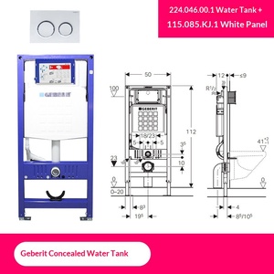 Ensemble de réservoir encastré <span class=keywords><strong>Geberit</strong></span> Omega (type haut/bas) avec toilette suspendue - Product Image 4
