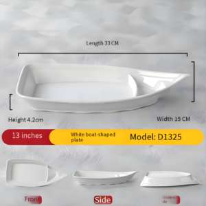 <span class=keywords><strong>Vaisselle</strong></span> en <span class=keywords><strong>mélamine</strong></span> écologique personnalisable en usine plat en plastique résistant aux chutes inspiré du <span class=keywords><strong>bateau</strong></span> japonais Sashimi Sushi pour - Product Image 2