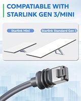 Adaptador Ethernet para Starlink Gen 3/Mini, Cable de Extensión Impermeable a Conector Hembra RJ45, Acoplador para Enrutador de Antena Starlink V3