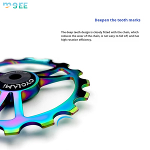 SeeMore Transmission en fibre de carbone léger universel à travers l'essieu vélo de route céramique UT 105 dérailleur arrière grande <span class=keywords><strong>roue</strong></span> de guidage - Product Image 6