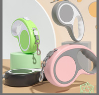 Laisse de chien rétractable portable de qualité supérieure en nylon résistant laisse d'entraînement solide multifonctionnelle pour petits chiens moyens