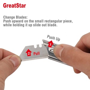 <b>Portable</b> Heavy Duty Steel Folding Utility Knife Ambidextrous Handle Safety <b>Lock</b> for Box Cutting Office - Product Image 3