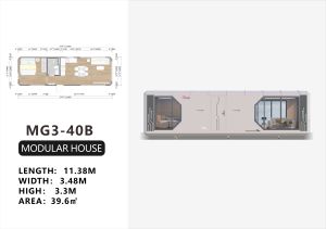 Unité de salle de bain préfabriquée de luxe détachable de 40 pieds Structure en acier Maison en conteneur Villa mobile modulaire de luxe pour l'<span class=keywords><strong>immobilier</strong></span> - Product Image 4