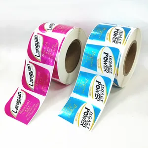 Produsen Langsung Logo Merek Dicetak Mengkilap Logam Botol Anggur Label Cetak Stiker Sampel Gratis