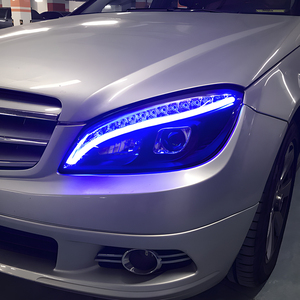 Pour Benz W204 C200 C260 C300 2007-2010 mise à niveau des lampes avant de voiture LED assemblage de lentille de projecteur bifocal 100W phares automatiques classe <span class=keywords><strong>C</strong></span> - Product Image 6