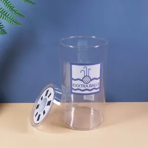 Cylindre en plastique PET personnalisé Boîte ronde transparente écologique Cylindre en plastique transparent Boîte de rangement pour poupées et balles de golf