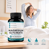 Capsules de glycinate de magnésium naturel 400 mg – Formule personnalisée GMP pour le soutien du sommeil et la nutrition (OEM/ODM)