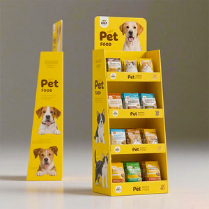 Tùy chỉnh quảng cáo 4 tầng giấy sóng cửa hàng bán lẻ kệ giá sàn đứng cho đồ chơi Pet POS hiển thị các tông - Product Image 2
