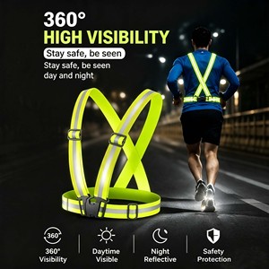 Gilet de <span class=keywords><strong>course</strong></span> réfléchissant personnalisé à haute visibilité 360 degrés pour la <span class=keywords><strong>course</strong></span> nocturne, le cyclisme, la marche et les sports de plein air - Product Image 6