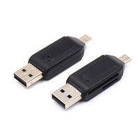Lector de tarjetas 2 en 1, adaptador USB 2,0 OTG, SD, TF, para teléfono móvil