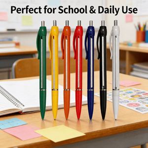 23 Stylos publicitaires en plastique avec feuille de papier déroulable intégrée pour la promotion d'événements, les fournitures scolaires et les questions d'examen - Product Image 2