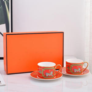 Service à thé en porcelaine anglaise de luxe Palace, 2 tasses et soucoupes, pour le salon ou en cadeau - Product Image 5