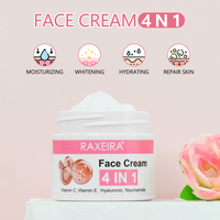 Crème Visage 4-en-1 en Gros : Niacinamide, Vitamines C et E – Anti-âge, Éclaircissante, Hydratante et Réparatrice