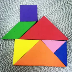 EVA Soft Magnet Seven Pieces Tangram Jigsaw for Students Learning Education Toys