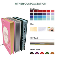 Couverture en cuir PU de qualité supérieure, logo personnalisé, impression couleur intégrale, fabrication OEM, vente en gros, cadeau religieux personnalisé, livre de la Sainte Bible