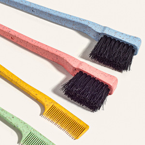 Brosse à cils double embout réutilisable en synthétique avec peigne, écologique, verte, jaune, rose, bleue - Product Image 2