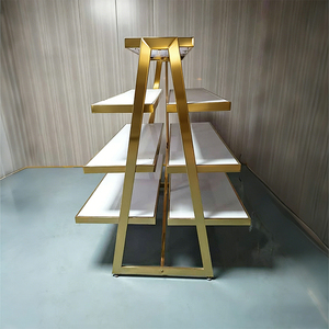 Étagère de présentation de vêtements moderne pour boutique, en planches de bois et structure métallique, taille et couleur personnalisables, solution de merchandising visuel - Product Image 5