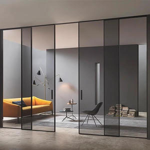 Interno residenziale isolato di alta qualità telaio in lega di alluminio <span class=keywords><strong>porta</strong></span> <span class=keywords><strong>scorrevole</strong></span> in vetro - Product Image 3