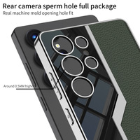 Untuk Samsung Galaxy S25 Ultra/S25 Plus casing mewah lapisan elektro Premium Supercar terinspirasi penutup belakang kulit tahan guncangan tipis