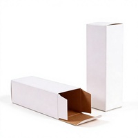 Boîtes en carton personnalisées avec logo, vente en gros, boîtes postales en carton de 1,5 mm, boîtes d'expédition robustes blanches pour cosmétiques, pour la livraison aux détaillants