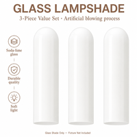 Abat-jour cylindrique long en verre opale semi-transparent, éclairage doux, anti-éblouissement, pièce de rechange pour suspension simple domestique