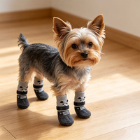 Pet Waterproof Silicone Rain Boots for Dogs & Cats Cartoon Design Non-Slip Durable Four-Season Outdoor Sports Shoes