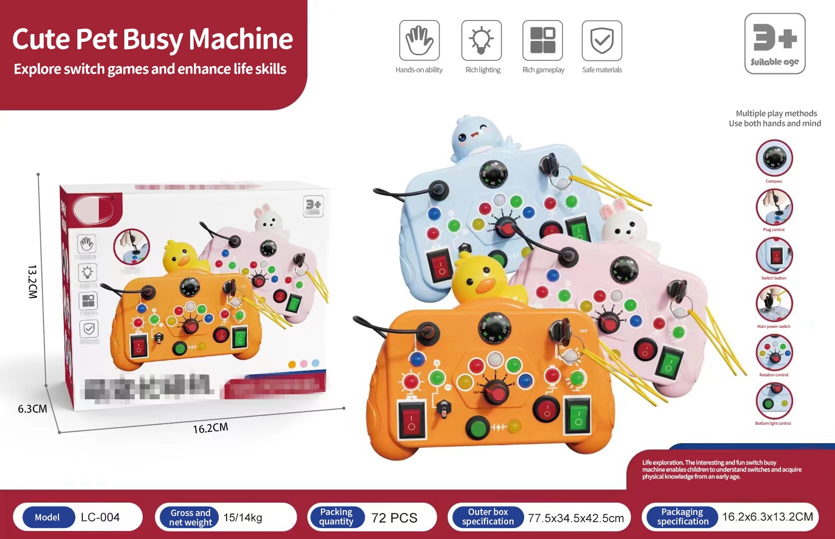 Macchina carina anatra occupata-scatola dei colori