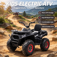WDXMX607 Voiture électrique 12V pour enfants, quad à quatre roues avec suspension, lumières et MP3, pour 5 à 7 ans, grand jouet, cadeau pour enfants