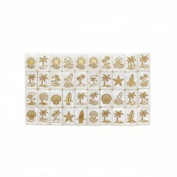 Tuiles de Mahjong en Acrylique Doré Métallisé 5 mm Effet Mica Marbré – Ensemble de Mahjong de Collection pour Passionnés et Collectionneurs