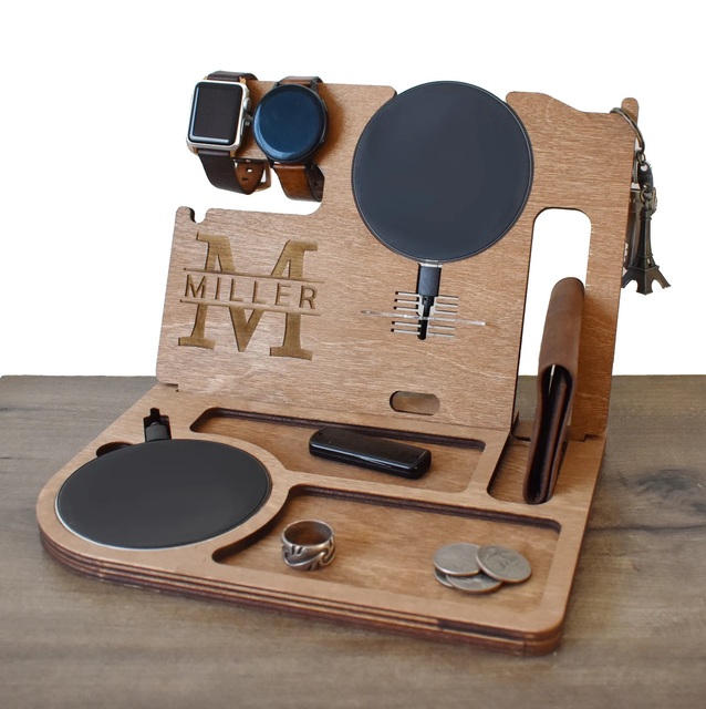 Memorable Personalized Wooden Desk Organizer Custom Office Accessories for Employee Onboarding and Welcome Kits