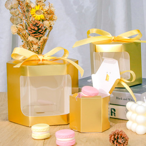 Eco-Friendly High-End White Rigid <strong>Cardboard</strong> Cake <strong>Boxes</strong> With Clamshell Design Magnetic Closure Handle Ribbon Four-Color Printing - Product Image 6
