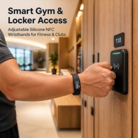 Bracelet en silicone NFC réglable, réutilisable et étanche, NTAG213 13,56 MHz RFID ISO SIKA SK20005, mini-étiquette pour contrôle d'accès en hôtel