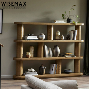 WISEMAX mobili casa moderna soggiorno sala da esposizione libreria in legno massello scaffali aperti libreria per casa Hotel - Product Image 1