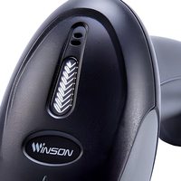 Lecteur de codes-barres laser 1D filaire, scanner de codes-barres robuste mains libres avec support réglable