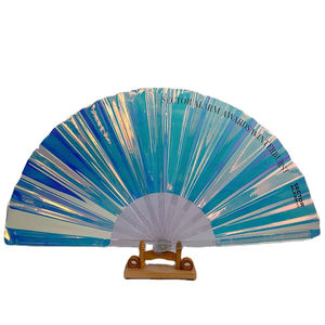 2024 nouveau Kung Fu pliant ventilateur artisanat cadeaux scène Performance danse fête photographie accessoires ventilateur Pvc Laser <span class=keywords><strong>Film</strong></span> ventilateur - Product Image 3