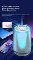 Haut-parleur portable en plastique 10W avec lumière rythmique RGB, Bluetooth 5.2, subwoofer audio, micro intégré, son surround TWS, lecteur personnalisé pour intérieur