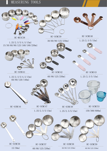 Utensilios de medición de cocina de plástico colorido, cucharas y tazas medidoras - Product Image 2