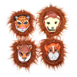 Eva Cartoon Mask Animal Mask Performance puntelli Cosplay Party Supplies Tiger Wolf Lion Leopard - Product Image 3