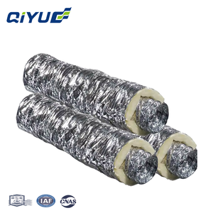 Tuyau flexible isolé R4/R6/R8 pour CVC, conduit d'air en aluminium renforcé <span class=keywords><strong>de</strong></span> fil d'acier pour la ventilation - Product Image 1