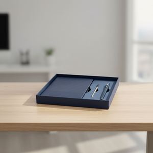 Ensemble de carnets promotionnels avec logo personnalisé, stylo et boîte cadeau, carnets en cuir souple pour cadeaux d'affaires de luxe - Product Image 2