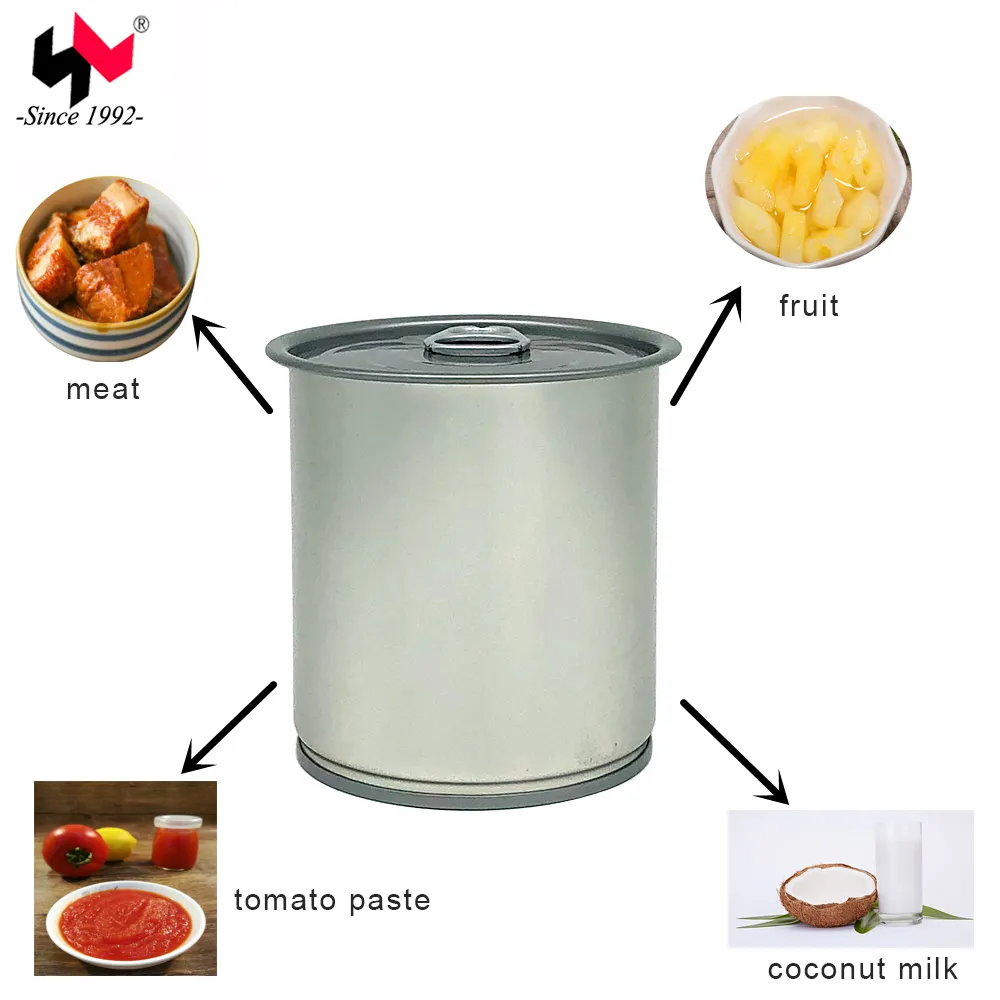 Manufacturer Price Empty Round Food Grade Tin Can Metal Can With Easy Open Lid