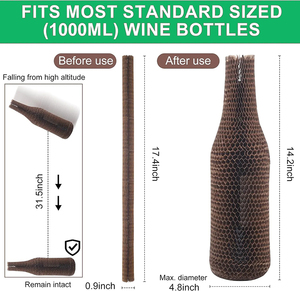 蜂窝纸包装酒瓶保护套: 优雅和保护的完美融合，适合您最喜欢的瓶子! - Product Image 4