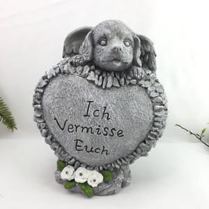 Custom Polyresin Sand Pet <strong>Dog</strong> and Angel <strong>Memorial</strong> <strong>Stone</strong> for Grave - Product Image 4